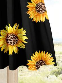 SHEIN RusticEase 2件套女士黄色图案度假休闲上衣+黄色向日葵半身裙套装 - 夏季波西米亚风半身裙套装，适合海滩、邮轮、音乐节、演唱会、婚礼宾客、城市旅行、海岛度假等场合。 - 彩色 - 查看 7