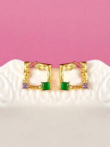 Glisma Women's Earrings,Premium/Old Money/Classy,Sexy/Vintage,For Mom/Women/Girl/Mother,Summer/Beach/Prom/Party - Gold - View 4