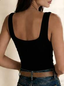 valorelle valorelle Women's Lace Trim Casual Versatile Daily Wear Top - Black - View 2