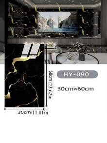 10片装 22片装 50片装 加厚自粘PVC 3D仿大理石瓷砖墙贴 防水强力背胶 易于安装 适用于浴室、客厅、卧室、办公室装修家居装饰 - 多色 - 查看 6