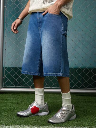 EVRINFINITE New Spring/Summer Fashion Casual Washed Denim 7/8 Pants, Loose Versatile Minimalist Style Jeans