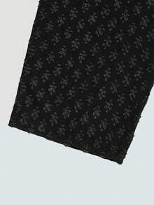 Modcrash 男士时尚高街钩针编织中腰直筒宽松版型无弹力牛仔裤 - 黑色 - 查看 5