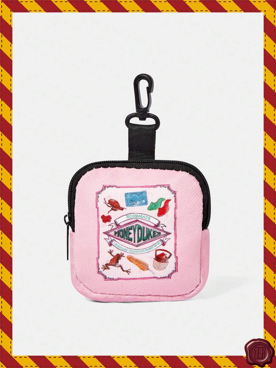 HARRY POTTER X SHEIN Coin Purse With Safety Buckle And Zipper Pocket, Multi-Functional Storage Bag, Coin Collection And Organization Pouch, Suitable For Both Men And Women - Baby Pink - View 1