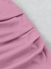 GlowEve Women's Elegant Versatile Commuting Color Block Slip Dress - Pink - View 8