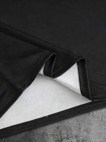 AXEPEAK Camiseta casual holgada y cómoda para hombre, estampada y versátil para vacaciones - Negro - Ver 6