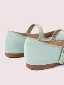 CUCCOO DOLLMOD Sepatu Mary Jane Warna Hijau Mint, Sepatu Flat Nyaman Bersol Lembut untuk Wanita - Hijau mint muda - View 6
