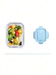 1个装玻璃食品储存容器，餐食准备，密封午餐盒，带防漏锁盖，适用于微波炉、烤箱、冰箱和洗碗机 - 彩色 - 查看 16