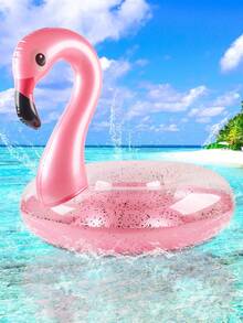 1PC Inflatable Flamingo Swim Ring, Thickened Swimming Tube, Water Float For Pool & Beach - Pink - View 2