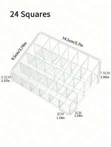 1pc/Portable Luxury Transparent Desktop Cosmetic Eyebrow Pencil Makeup Brush Lipstick Organizer Box, Exquisite 9-Compartment Staircase Mini Perfume Lipstick Display Box, Daily Makeup Tabletop Organization Storage Box - Clear - View 7