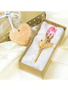 1pc Glass Rose Mini Crystal Flower Artificial Flowers,Mini Crystal Gift Box Decoration Valentine's Day New Year Easter Mother's Day Gift, Birthday Gift (Comes With Gift Packaging Box) - Multicolor - View 13