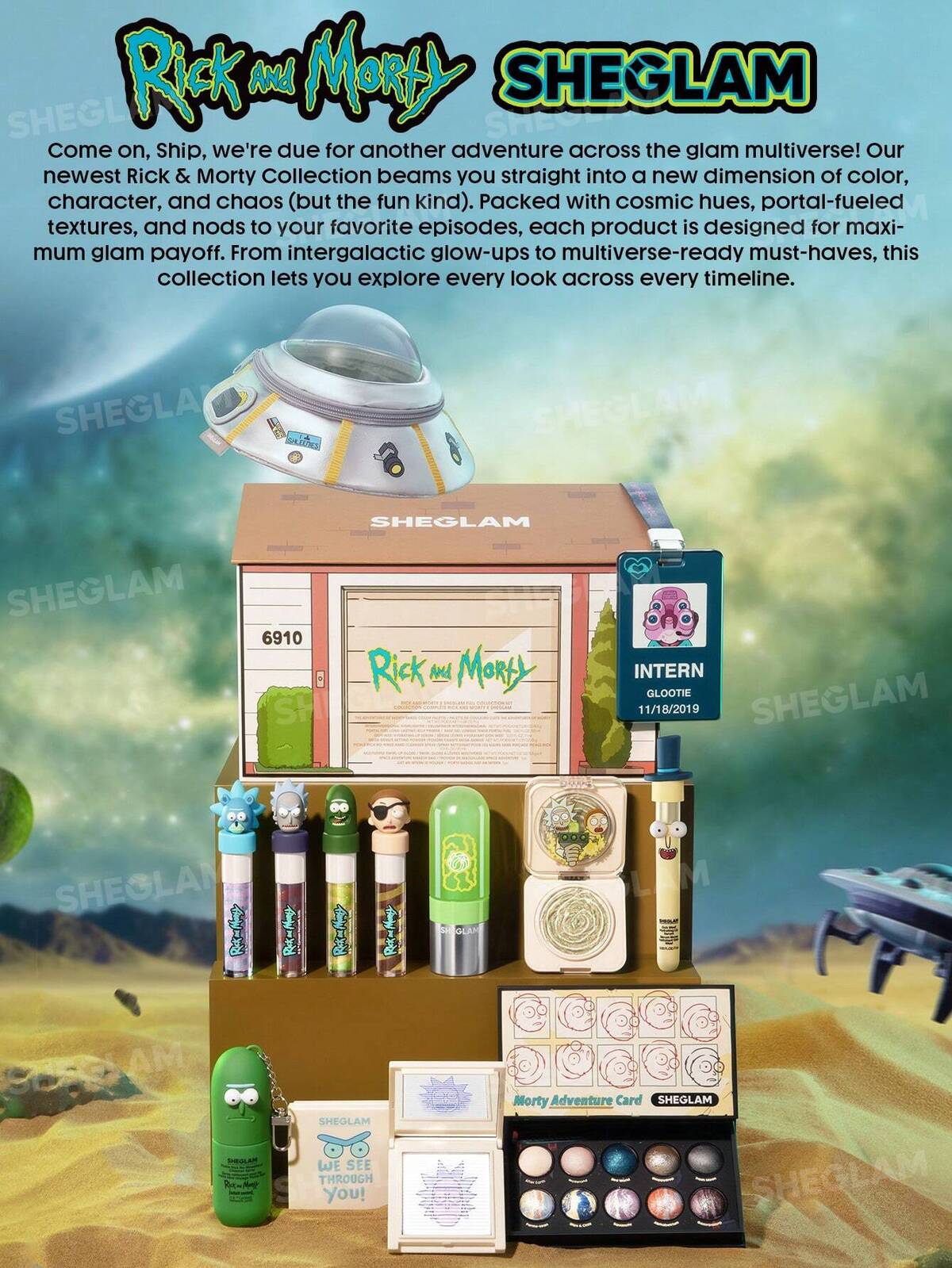 Rick and Morty X SHEGLAM Pickle Rick No-Rinse Hand Cleanser Spray