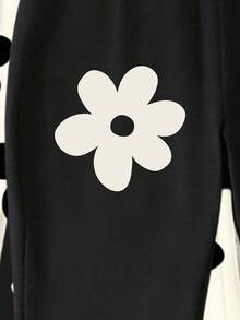 Souflis Souflis 4件套女童休闲豹纹、花卉、标语印花喇叭裤，舒适日常穿着，适合春、夏、秋季穿着 - 彩色 - 查看 7