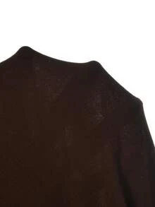 OTTIMOZO Camiseta de cuello redondo casual y versátil de color liso para hombres - Café integral - Ver 4