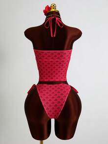 Bộ bikini hai mảnh buộc dây cổ yếm mùa xuân/hè 2026, đồ bơi phối hợp gợi cảm, giúp thon gọn vóc dáng khi đi nghỉ mát biển. - Nhiều màu - Xem 2