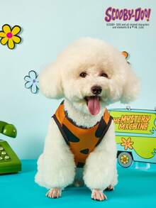 SCOOBY-DOO X PETSIN 2pcs Brown Puppy Flower & Car Print Pet Top, Ultra Soft Skin-Friendly Fabric, Breathable And Lightweight, Helps Reduce Shedding, Keeps Your Pet Cool And Comfy For Daily Wear Or Outdoor Play - Multicolor - View 14