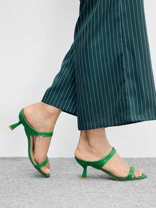 CUCCOO BIZCHIC 圣诞节圆头细高跟女式凉鞋 - 綠色 - 查看 5