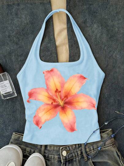 Áo tank top dài màu trắng kiểu yếm, ôm dáng, thích hợp cho bé gái tuổi teen, thích hợp mặc mùa hè.