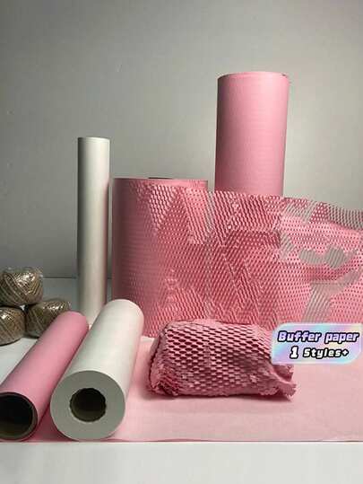 10m Honeycomb Paper Buffer Roll With Holes For Packaging Buffer Packaging Roll For Moving Green Packaging Paper For Valentine's Day, Valentine's Day Wedding, Birthday, Wedding Decorations