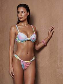 Anewsta Women's White Print Swimwear Set For Beach Golf Vacation Summer Sexy - Multicolor - View 8