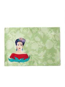Frida Kahlo X SHEIN 2Pc Small Fresh Floral Pattern Pillowcase Set, Sanded Material, Comfortable And Warm, Gray Pillowcase, Various Sizes, Suitable For Different Pillows - Sprout Green - View 5