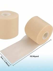 1 Roll Of 6cm * 10m Skin Base Film Foam Bandage Sponge Wrist Band Elastic Bandage - Beige - View 2