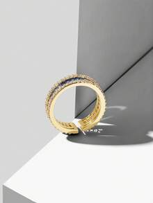 MOTF PREMIUM NEW PRODUCT MANUFACTURER FOREIGN TRADE JEWELRY EUROPEAN AND AMERICAN SIMPLE FASHION RING WOMEN'S MODEL - Blue - View 5