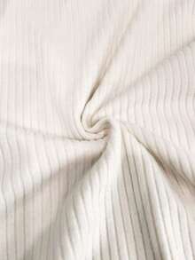 Vestido de tirantes acanalado de unicolor simple para mujer, verano - Albaricoque - Ver 5