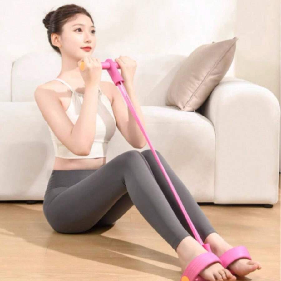 6 Dây kháng lực đàn hồi dùng trong yoga - Nhiều màu - Xem 1