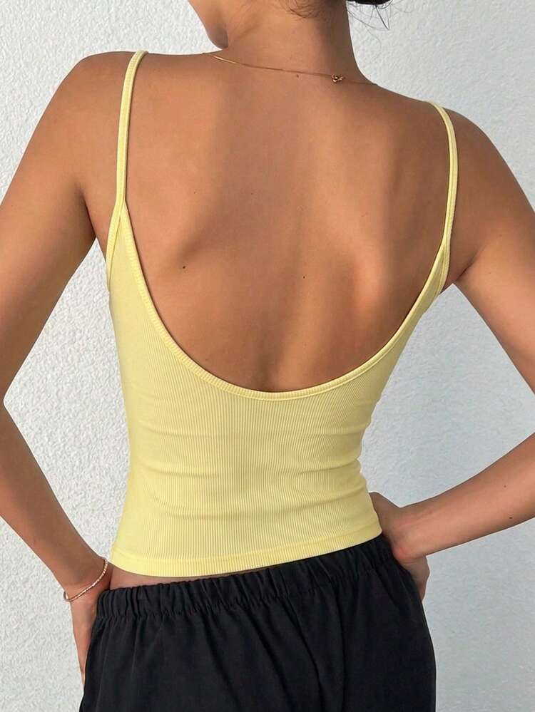 Women's Slim Fit Backless Casual Camisole Top For Summer