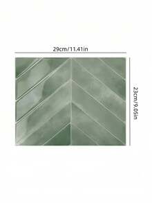Kitchen Oil Proof Sticker Self Adhesive Crystal Thickened Wall Tile Decal 3D Effect Waterproof Easy Clean Removable Non Slip Home Renovation Decor - green - View 3