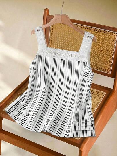 Rusticease Chemise rayée polyvalente et décontractée pour un port quotidien pour femmes