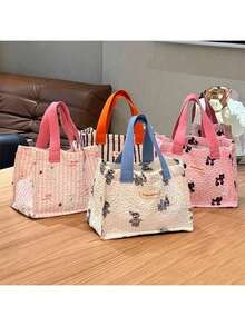 Cute And Stylish Lunch Box Tote Bag For Office Workers And Students, Portable And Large Capacity Insulated Lunch Bag Back To School - High-value Lunch Bag - View 2
