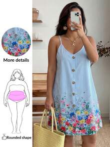 Enliva Váy Boho mùa hè dây mảnh cỡ lớn cho kỳ nghỉ - Nhiều màu - Xem 2