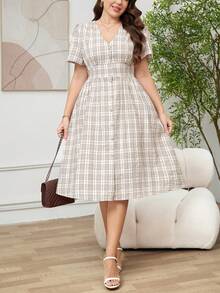 Chikora Đầm công sở thường ngày thanh lịch bằng vải lanh-cotton dành cho nữ cỡ lớn, đầm kẻ caro, đầm vintage, đầm retro, đầm dã ngoại, đầm Zanea, đầm hè, đầm xuân, đầm lễ hội, đầm lễ Phục sinh, đầm thanh lịch, đầm dự tiệc, đầm đi biển, đầm dự đám cưới, đầm phù dâu, đầm tốt nghiệp, đầm tốt nghiệp cho mẹ, đầm thường ngày, đầm nghỉ lễ, đầm dạ hội, đầm hoa, đầm cỡ lớn dành cho nữ, đầm tím thướt tha, đầm thanh lịch, đầm Fleurora mùa xuân và hè, đầm maxi in hoa, đầm tay phồng, đầm mới nhất, đầm Zanea cỡ lớn dành cho nữ, đầm Zanea cỡ lớn dành cho nữ, đầm dự đám cưới, đầm sinh nhật cỡ lớn dành cho nữ. - Màu Khaki - Xem 7