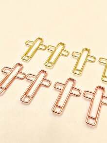 50-Pack Cross-Shaped Paper Clips, Bible Clips, Journal Clips, Christian Bible Learning Supplies, Christian Journal Accessories, Bible Journal Supplies, Bible Clips, - multicolor - View 9