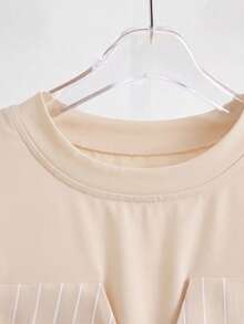 GlowEve Striped 2 In 1 Shirt Vacation Outfits For Women - Apricot - View 4
