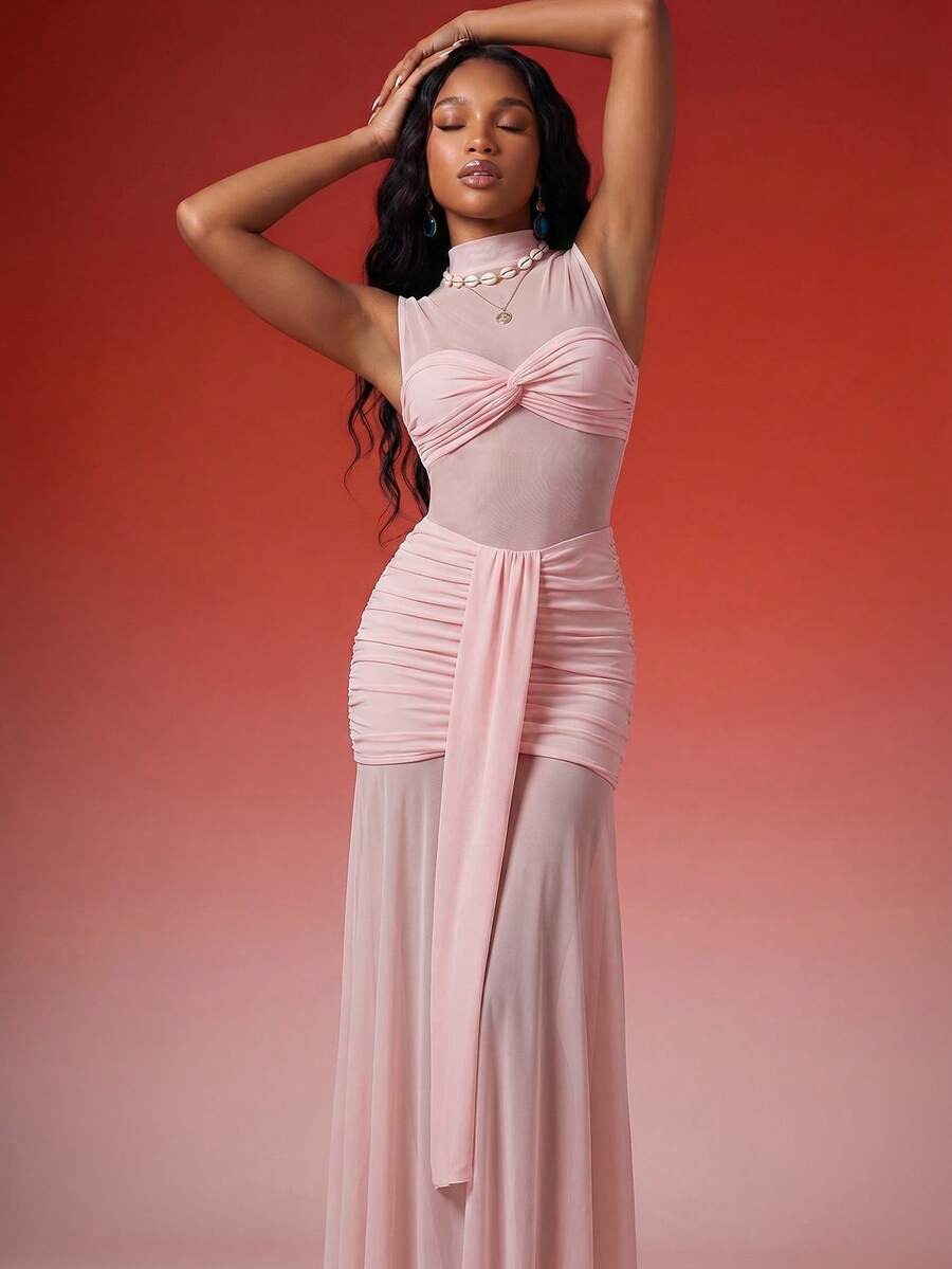 Normani 春夏女式音乐会服装 外出休闲装 2000年代 Y2K 90年代俱乐部复古锐舞装 音乐节老钱街头风 复活节圣帕特里克节 女士派对 海滩婚礼 外出 毕业典礼 优雅度假 休闲节日 正式网纱拼接针织度假婚礼 女士粉色连衣裙 裹身连衣裙 女士高个子服装 Ycv9w 女士连衣裙折扣码 惊艳连衣裙