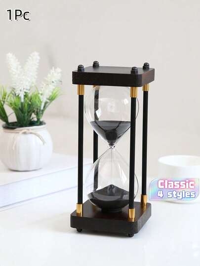 1pc 30-Minute Classic Wooden Timer, Vintage Square Sand Timer, Graduation Season Gift Birthday