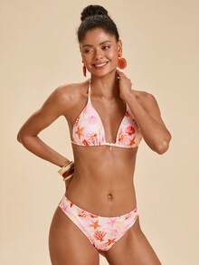 Travachic Women's Beach Vacation Ocean Print Swimwear Set - Multicolor - View 5