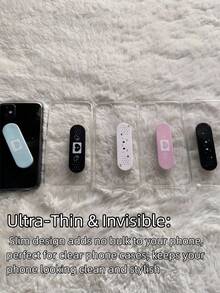 Muroi Mono Creative Love Label Push Pull Adhesive Tape Stand, Adhesive Tape Stand, Phone Case Adhesive Cute Slouchy Desktop Phone Stand, Cross Love Decoration, Push Pull Adhesive Tape Phone Stand, Soft Rubber Cartoon Style, Suitable For Home, Bedroom, Living Room And Office Storage Decoration, Suitable For Office Workers, Students, Returned Students, Suitable For Mother's Day, Father's Day, Teacher's Day And Other Holiday Gifts. - Multicolor - View 7