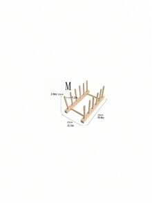 SHEIN 1 pièce Étagère de rangement en bois pour plats, rangement domestique de loisirs. Les matériaux en bois sont sujets à la casse ; à manipuler avec précaution ! - couleur du journal - Voir 17