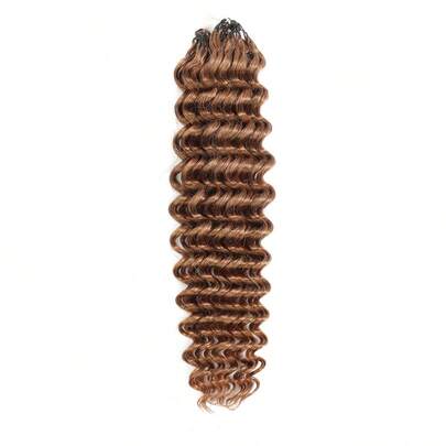Boho Braids Tóc giả móc Miracle Knots làm từ 100% tóc thật Remy, kiểu tóc Feather Line, chất liệu mềm mượt, không đường nối, màu trơn, cỡ 30#, thích hợp cho tóc mỏng, dành cho nữ. Tóc giả móc Micro Pre Looped, kiểu sóng sâu, làm từ tóc thật nguyên chất.