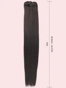 #2 Tóc nối kẹp màu nâu đậm, tóc thật 7 miếng 115g, đủ cho cả đầu, tóc Remy tự nhiên, 100% tóc thật, tóc thẳng, tóc nối S2, vẻ đẹp quyến rũ mùa lễ hội - S2 - Xem 6