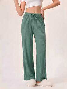 Loomlin 100%Cotton 3 Pcs Solid Knit Pant Set Sleeping Pants Cotton Pajama Pants Cotton Loungewear - Multicolor - View 4