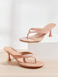 SHUZIA Sandal cao gót quai ngang đơn giản, thanh lịch dành cho nữ. - Màu Tím - Xem 1