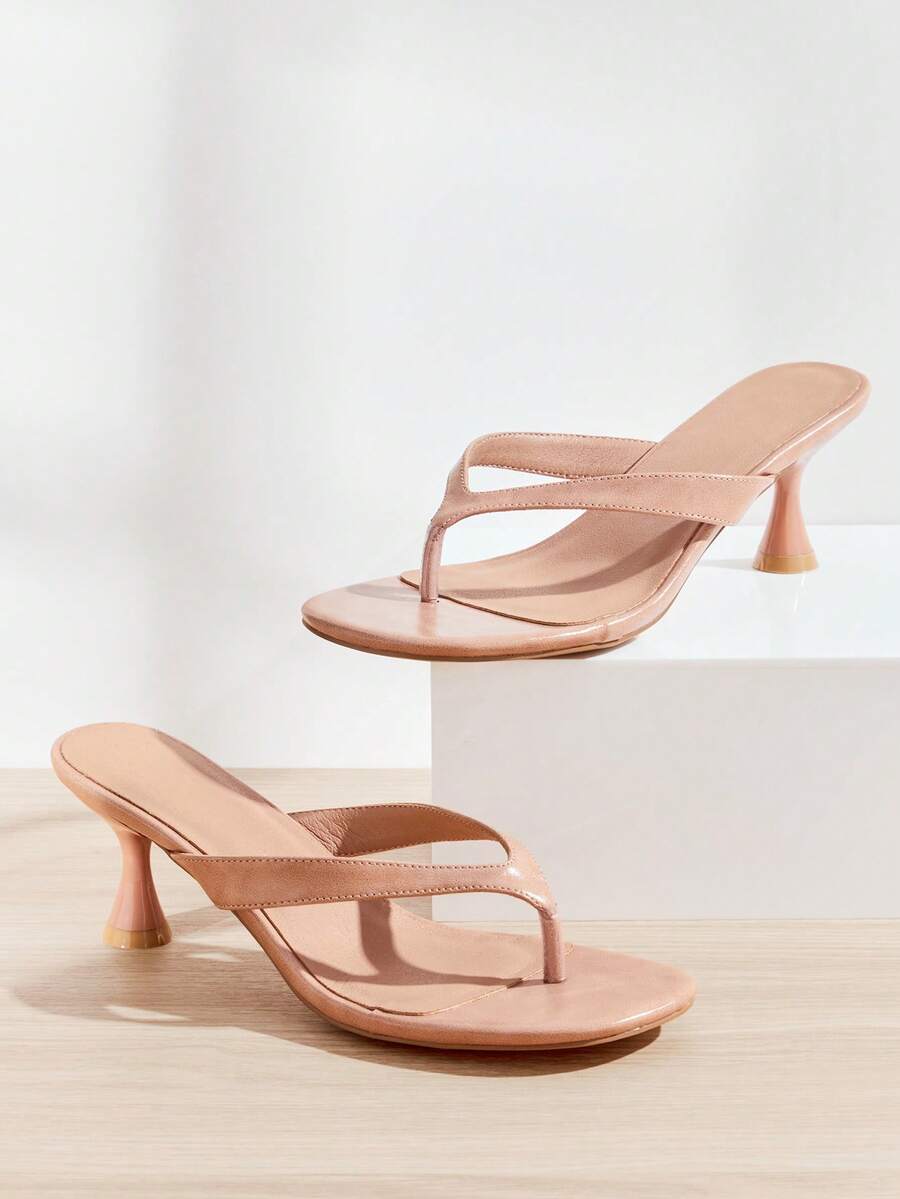 SHUZIA Sandal cao gót quai ngang đơn giản, thanh lịch dành cho nữ. - Màu Tím - Xem 1