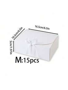 15 piezas Cajas de regalo con tapas Cajas de regalo blancas y negras Caja de propuesta para damas de honor con cinta Cajas de papel kraft para embalaje de bodas, regalos, cumpleaños, Navidad y fiestas - Multicolor - Ver 7