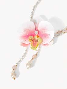 Opalesca Collar de perlas de moda para damas, enchapado en oro de 18K, premium/elegante/noble/para uso diario/minimalista, perla/cristal, apto para mamá/señora/niña/madre, verano/playa/baile de graduación/fiesta/vacaciones, compromiso/boda, novia, estilo corazón/floral, hada/sirena - Multicolor - Ver 6