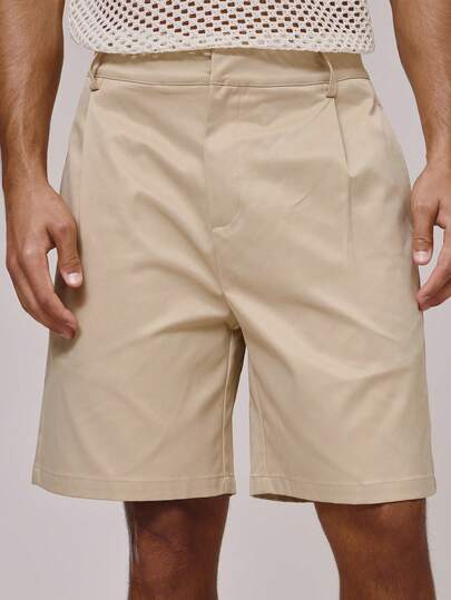 Musero Tailored Smart Style Hidden Closure Belt Fastening Detailing Pleated Shorts Spring Summer Essentials Holiday
