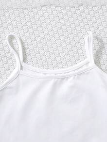 SHEIN Bộ đồ 3 món mùa xuân/thu cho bé gái: Áo sơ mi dài tay kẻ sọc hồng + quần yếm denim, kết hợp với quần jeans ống rộng màu xanh nhạt có nơ trang trí, trang phục thường ngày ngọt ngào và thoải mái. - Màu vàng - Xem 3